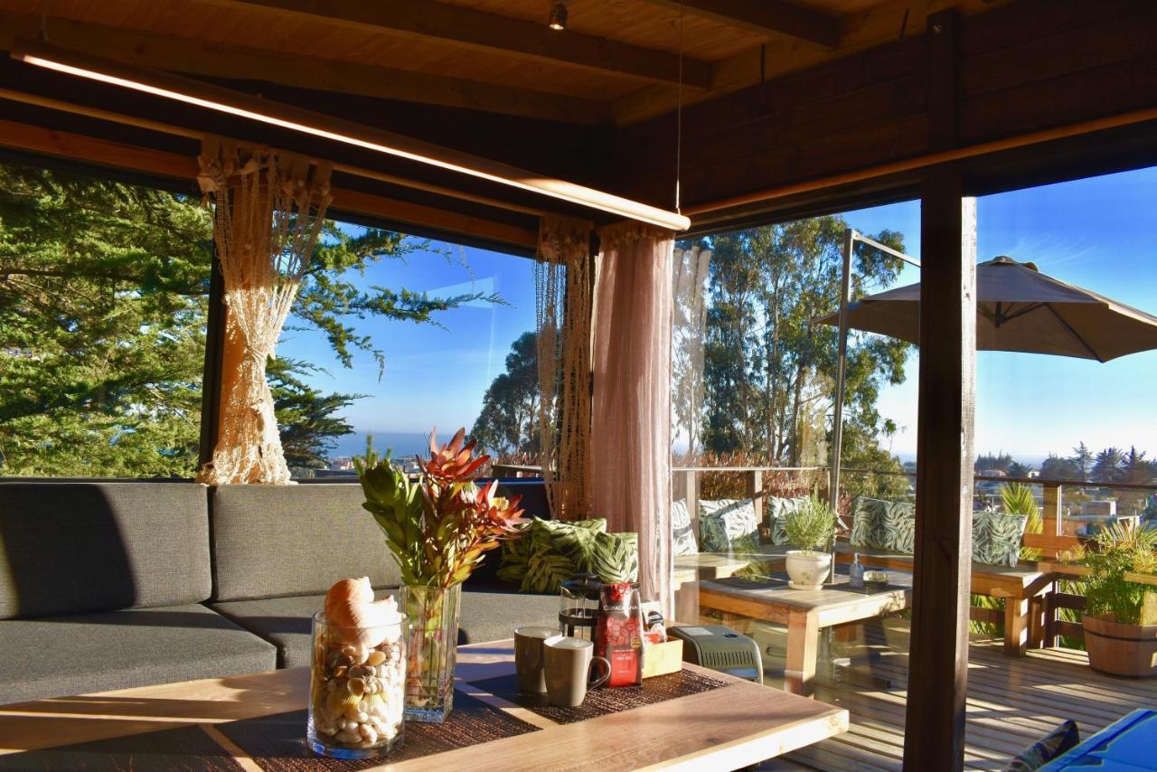 ---- Escapada De Lujo Para Dos ---- Casa Boutique Privada - Vistas Al Oceano - Parrilla Y Fogon En Quincho Privado - Insumos Desayuno - Tu Estadia Incluye Gratis 1 Sesion De Hidromasaje & Cromoterapia Bajo Las Estrellas En Jacuzzi Privado (Adults Onl Pichilemu Ngoại thất bức ảnh